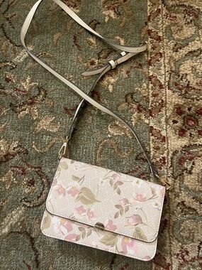 Nine West Floral Cream Pink Crossbody Bag